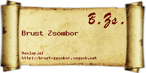 Brust Zsombor névjegykártya